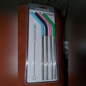 Lincoln Outfitters Stainless Straws New.